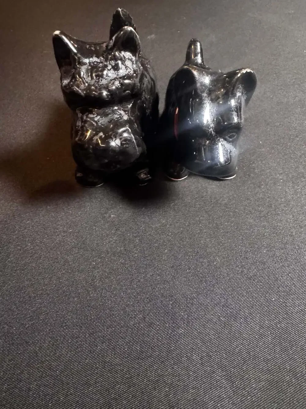 Vintage Ceramic Scottish Terrier Dog Salt and Pepper Shakers